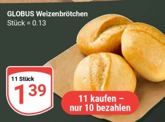 GLOBUS Weizenbrötchen