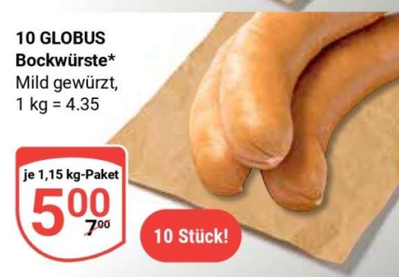 10 GLOBUS Bockwürste