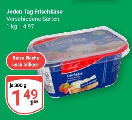 Jeden Tag Frischkäse