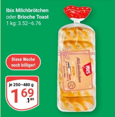 Ibis Milchbrötchen oder Brioche Toast