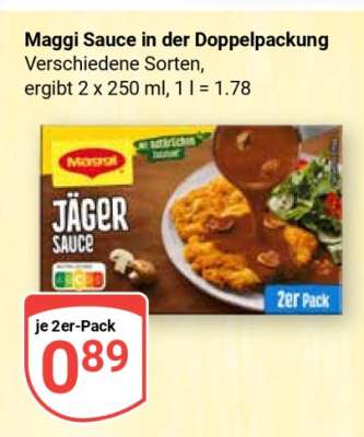 Maggi Sauce in der Doppelpackung