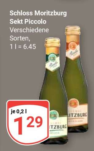 Schloss Moritzburg Sekt Piccolo