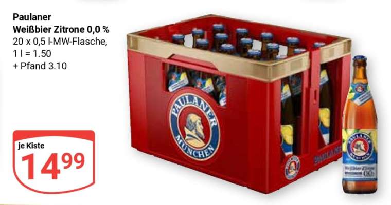 Paulaner Weißbier Zitrone 0,0 %