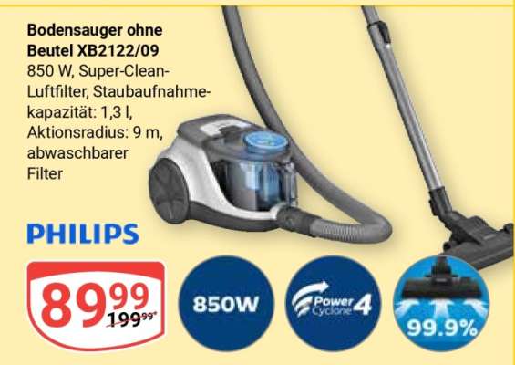 Bodensauger ohne Beutel XB2122/09