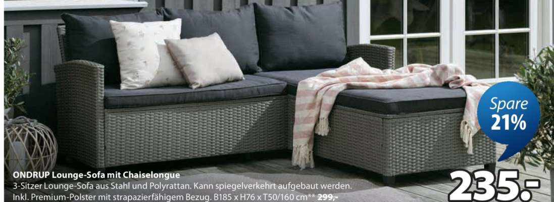 ONDRUP Lounge-Sofa mit Chaiselongue