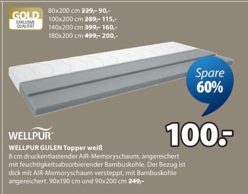 WELLPUR GULEN Topper weiß