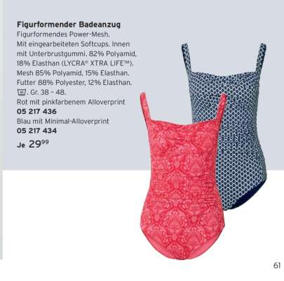Figurformender Badeanzug