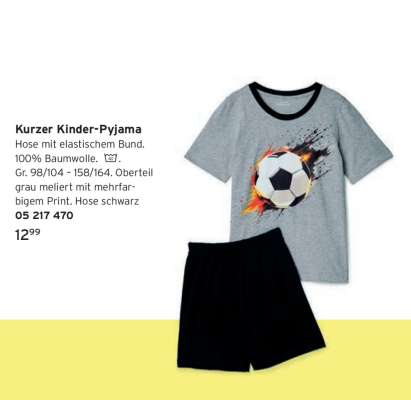Kurzer Kinder-Pyjama