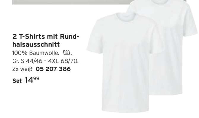 2 T-Shirts mit Rundhalsausschnitt