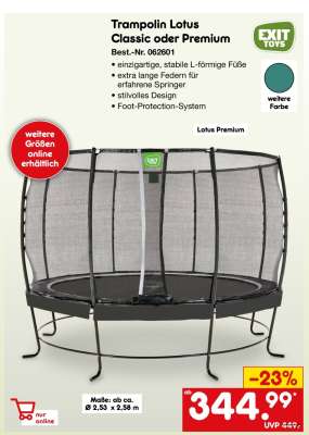 Trampolin Lotus Classic oder Premium
