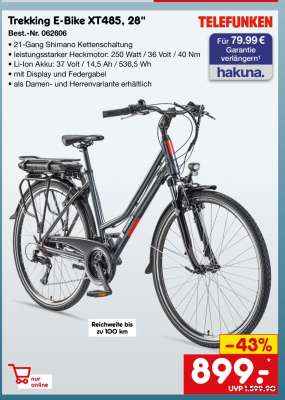 Trekking E-Bike XT485, 28"