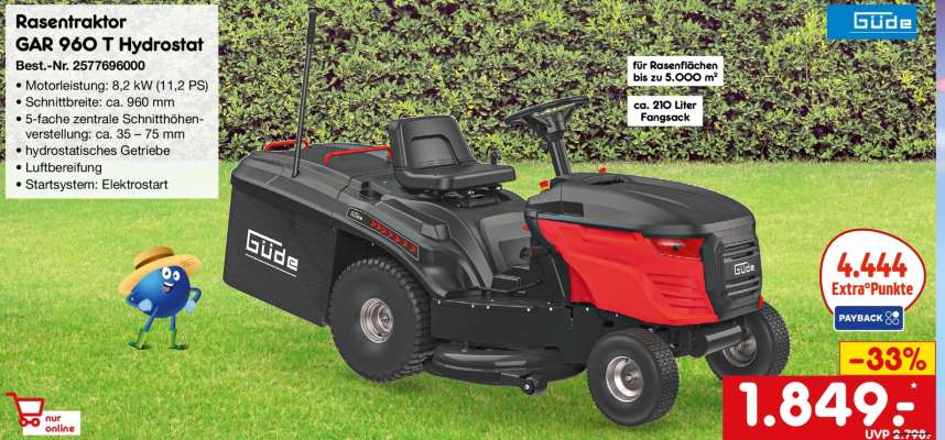 Rasentraktor GAR 960 T Hydrostaat