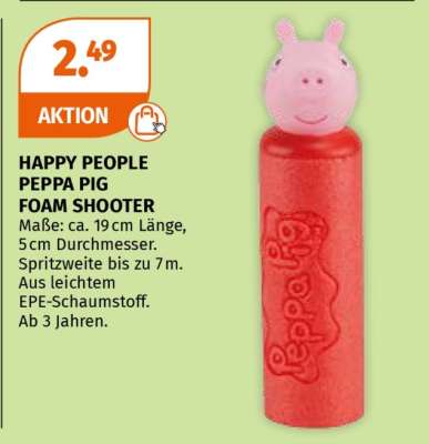 HAPPY PEOPLE PEPPA PIG FOAM SHOOTER