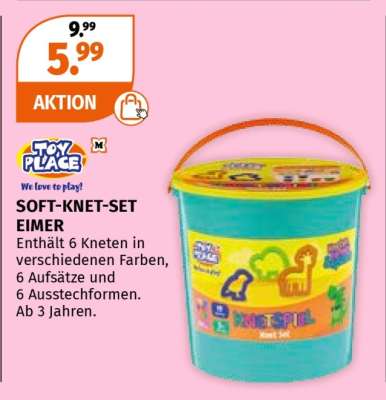 TOY PLACE SOFT-KNET-SET EIMER
