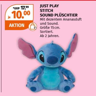 JUST PLAY STITCH SOUND PLÜSCHTIER