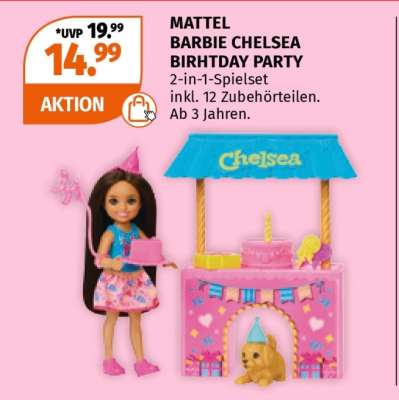 MATTEL BARBIE CHELSEA BIRHTDAY PARTY