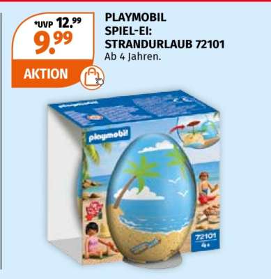 PLAYMOBIL SPIEL-EI: STRANDURLAUB 72101
