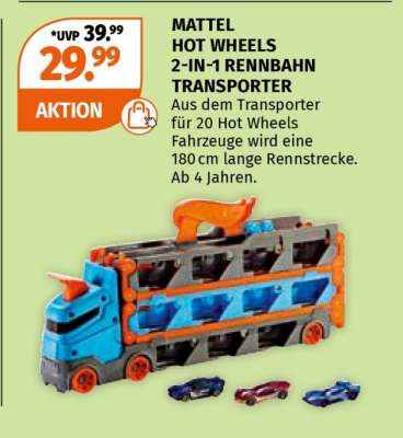 MATTEL HOT WHEELS 2-IN-1 RENNBAHN TRANSPORTER