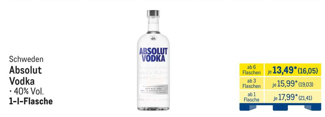 Absolut Vodka*
