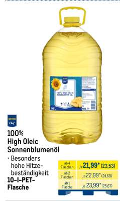 100% High Oleic Sonnenblumenöl