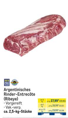 Argentinisches Rinder-Entrecôte (Ribeye)