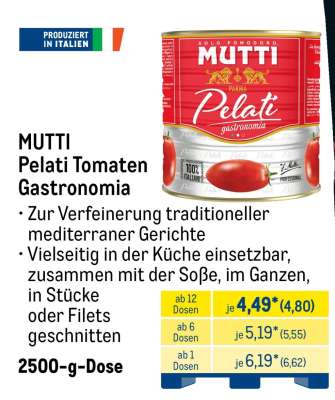 MUTTI Pelati Tomaten Gastronomia