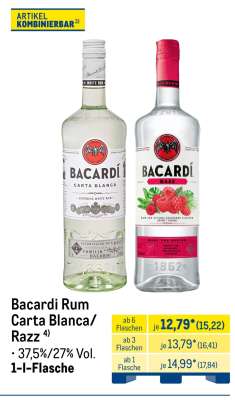 Bacardi Rum Carta Blanca/Razz