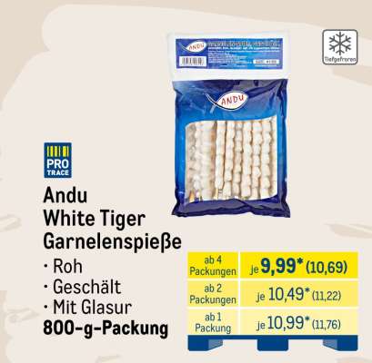 Andu White Tiger Garnelenspieße