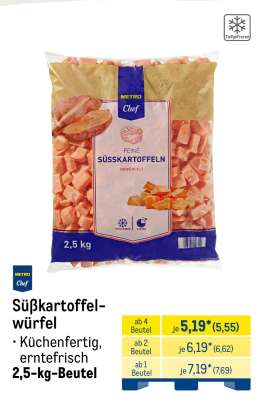 Süßkartoffelwürfel