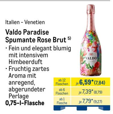 Valdo Paradise Spumante Rose Brut