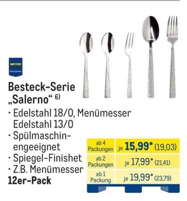 Besteck-Serie „Salerno“