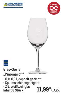 Glas-Serie „Pinomaro“
