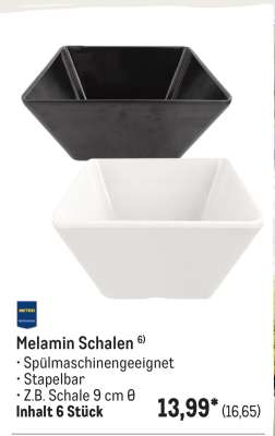Melamin Schalen