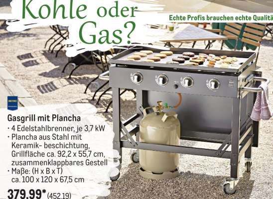 Gasgrill mit Plancha