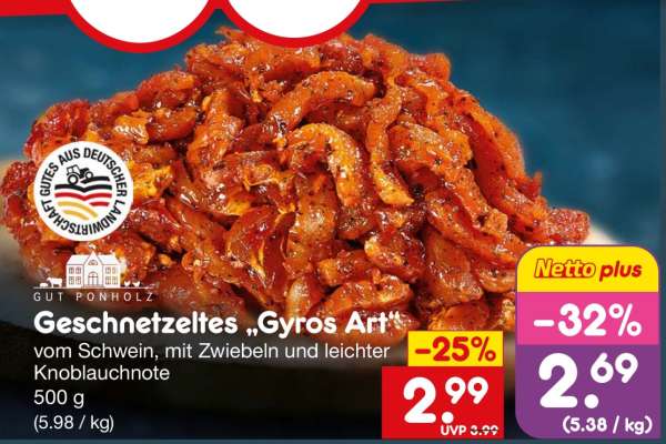 Geschnetzeltes „Gyros Art“