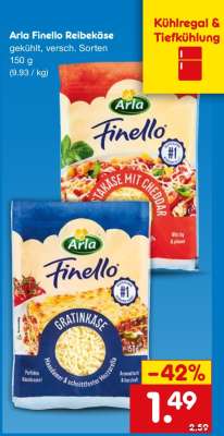 Arla Finello Reibekäse