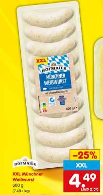 XXL Münchner Weißwurst