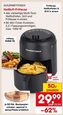 Gourmetmaxx Heißluft-Fritteuse*