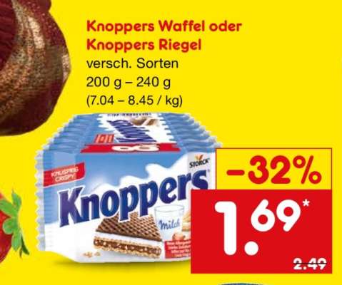 Knoppers Waffel oder Knoppers Riegel