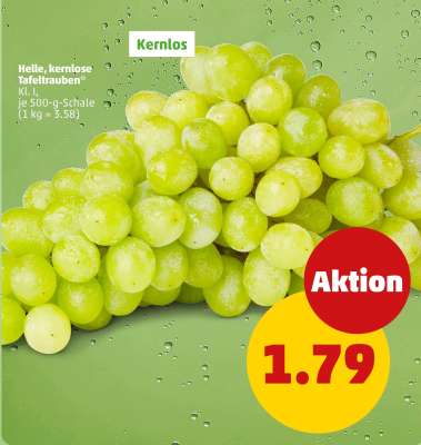 Helle, kernlose Tafeltrauben