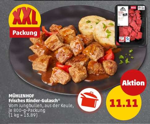 MÜHLENHOF Frisches Rinder-Gulasch