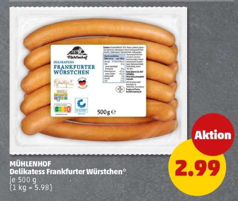 MÜHLENHOF Delikatess Frankfurter Würstchen