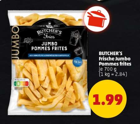 BUTCHER'S Frische Jumbo Pommes frites
