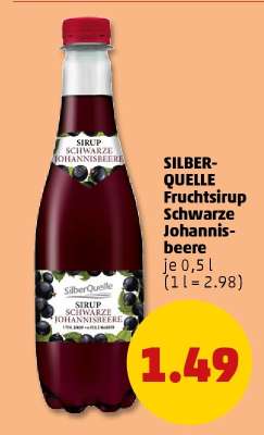 SILBER-QUELLE Fruchtsirup Schwarze Johannisbeere