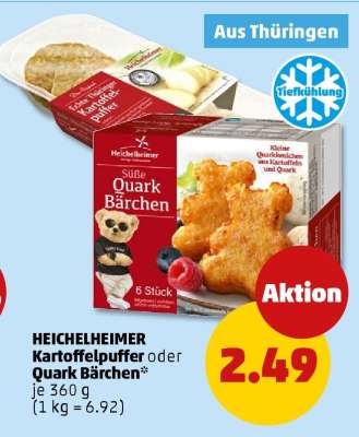 HEICHELHEIMER Kartoffelpuffer oder Quark Bärchen