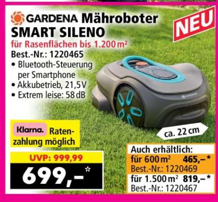 GARDENA Mähroboter SMART SILENO