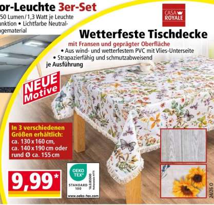 Wetterfeste Tischdecke