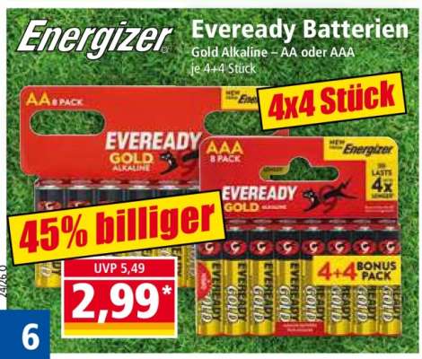 Eveready Batterien