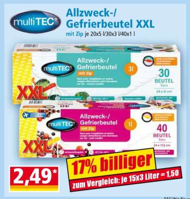 Allzweck-/Gefrierbeutel XXL