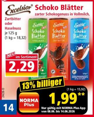 Excelsior Schoko Blätter